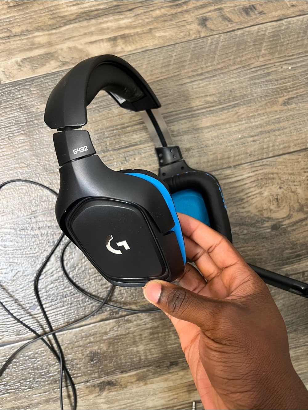 Logitech gaming Headset with Blue Ear Cushions